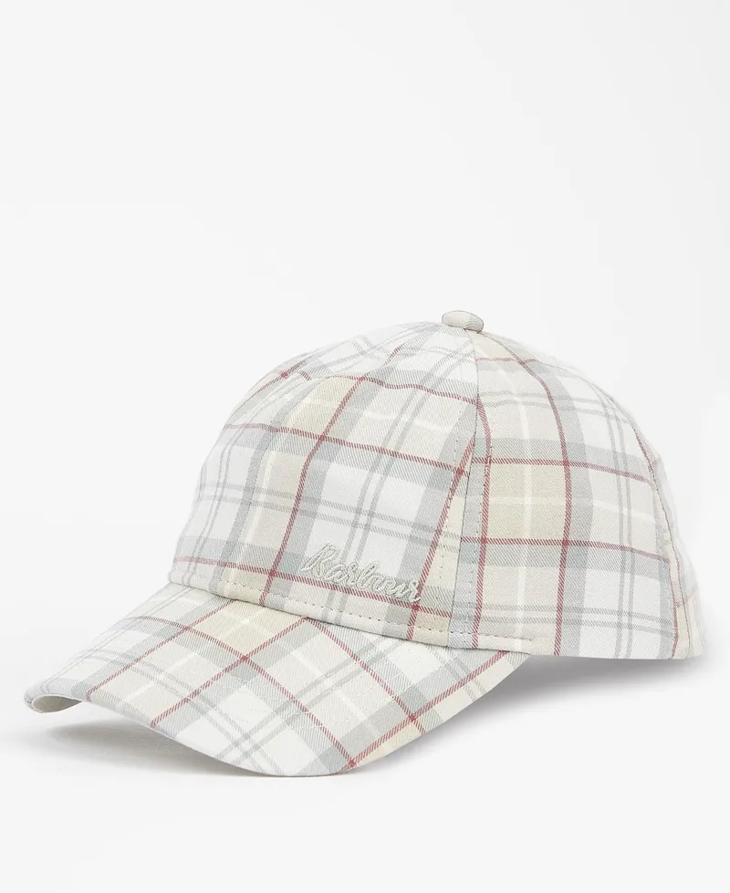 Barbour Girls Faith Tartan Sports Cap in Silver